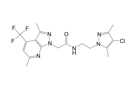 1H-pyrazolo[3,4-b]pyridine-1-acetamide, N-[2-(4-chloro-3,5-dimethyl-1H-pyrazol-1-yl)ethyl]-3,6-dimethyl-4-(trifluoromethyl)-