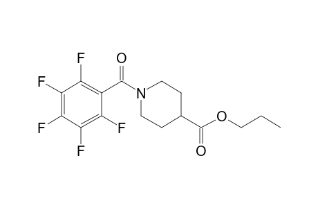 Isonipecotic acid, N-pentafluorobenzoyl-, propyl ester