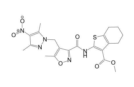 methyl 2-[({4-[(3,5-dimethyl-4-nitro-1H-pyrazol-1-yl)methyl]-5-methyl-3-isoxazolyl}carbonyl)amino]-4,5,6,7-tetrahydro-1-benzothiophene-3-carboxylate