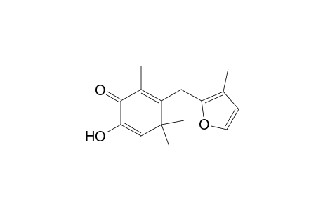 2,5-Cyclohexadien-1-one, 6-hydroxy-2,4,4-trimethyl-3-[(3-methyl-2-furanyl)methyl]-