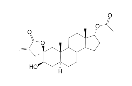 17-Acetoxyspiro[3-hydroxyandrostane-2,4'-.alpha.methylene-.gamma.-butyrolactone]