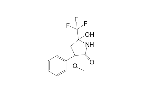 3-Methoxy-5-oxidanyl-3-phenyl-5-(trifluoromethyl)pyrrolidin-2-one
