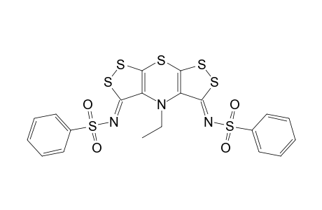 N,N'-Bis(phenylsulfonyl)-4-ethyl-3H.4H,5H-bis[1,2]dithiolo[3,4-b:4',3'-e][1,4]thiazine-3,5-diimine