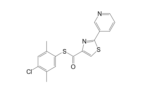 2-(3-pyridyl)-4-thiazolecarbothioic acid, S-(4-chloro-2,5-xylyl)ester
