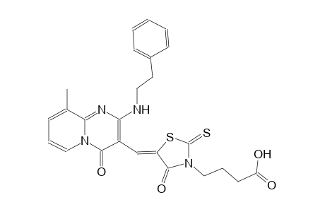 3-thiazolidinebutanoic acid, 5-[[9-methyl-4-oxo-2-[(2-phenylethyl)amino]-4H-pyrido[1,2-a]pyrimidin-3-yl]methylene]-4-oxo-2-thioxo-, (5Z)-