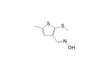 5-methyl-2-(methylsulfanyl)-3-thiophenecarbaldehyde oxime