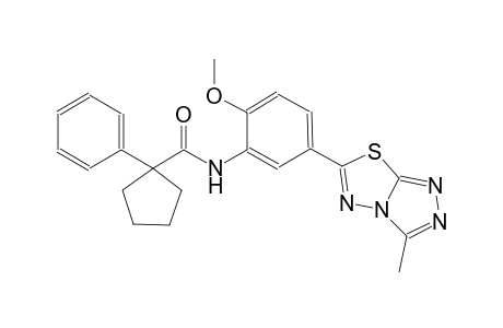 cyclopentanecarboxamide, N-[2-methoxy-5-(3-methyl[1,2,4]triazolo[3,4-b][1,3,4]thiadiazol-6-yl)phenyl]-1-phenyl-