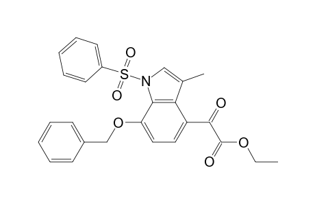 1H-Indole-4-acetic acid, 3-methyl-.alpha.-oxo-7-(phenylmethoxy)-1-(phenylsulfonyl)-, ethyl ester