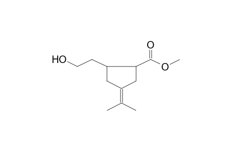 2-(2-hydroxyethyl)-4-isopropylidene-cyclopentanecarboxylic acid methyl ester