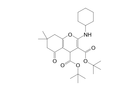 bis(t-Butyl) 2-[cyclohexylamino]-7,7-dimethyl-5-oxo-5,6,7,8-tetrahydro-4H-chromene-3,4-dicarboxylate