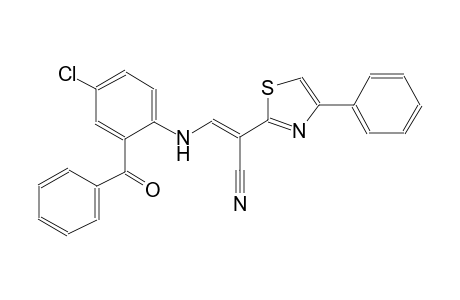 (2E)-3-(2-benzoyl-4-chloroanilino)-2-(4-phenyl-1,3-thiazol-2-yl)-2-propenenitrile