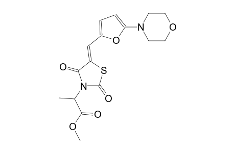 methyl 2-((5Z)-5-{[5-(4-morpholinyl)-2-furyl]methylene}-2,4-dioxo-1,3-thiazolidin-3-yl)propanoate