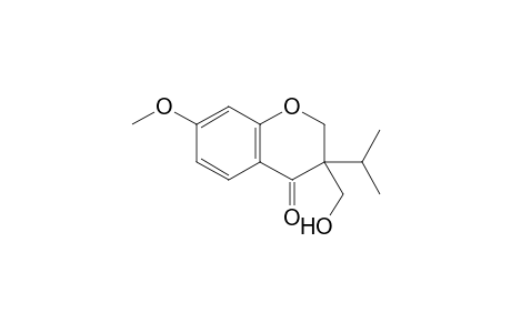3-(hydroxymethyl)-3-isopropyl-7-methoxy-chroman-4-one