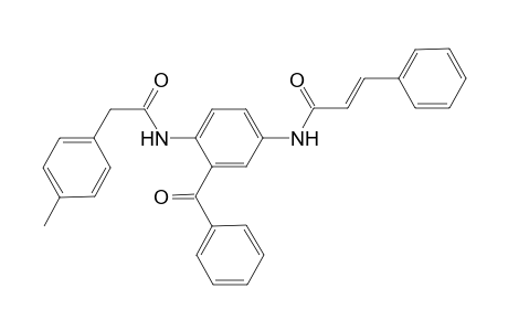 (E)-N-[3-benzoyl-4-[[2-(4-methylphenyl)-1-oxoethyl]amino]phenyl]-3-phenyl-2-propenamide