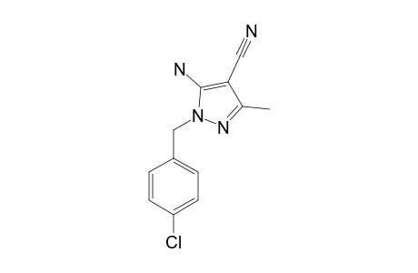 5-AMINO-1-(4-CHLOROBENZYL)-4-CYANO-3-METHYL-PYRAZOLE