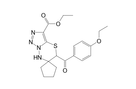 5-(4-Ethoxybenzoyl)-[5,7-dihydrospiro[1,2,3]triazolo[5,1-b][1,3,4]thiadiazine-6,1'-cyclopentane]-3-carboxylic acid ethyl ester