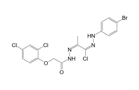 (1E,2Z)-N-(4-Bromophenyl)-2-{2-[(2,4-dichlorophenoxy)acetyl]hydrazinylidene}propanehydrazonoyl chloride