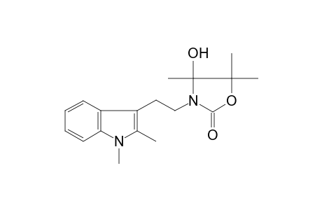 Oxazolidin-2-one, 4-hydroxy-4,5,5-trimethyl-3-[2-(1,2-dimethyl-3-indolyl)ethyl]-