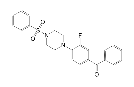 [4-(4-benzenesulfonyl-piperazin-1-yl)-3-fluoro-phenyl]-phenyl-methanone