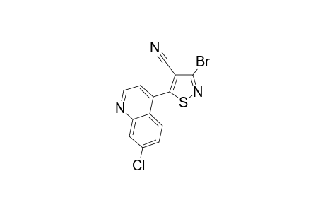 3-Bromo-5-(7-chloroquinolin-4-yl)isothiazole-4-carbonitrile