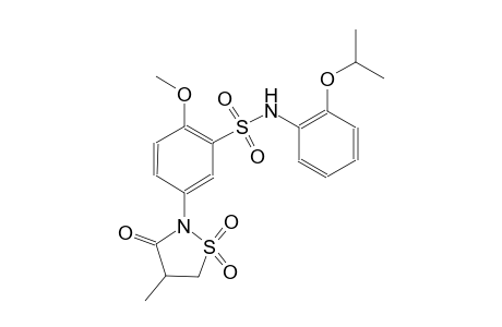 benzenesulfonamide, 2-methoxy-5-(4-methyl-1,1-dioxido-3-oxo-2-isothiazolidinyl)-N-[2-(1-methylethoxy)phenyl]-