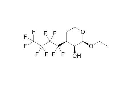 (2R*,3S*,4S*)-2-Ethoxy-4-(perfluorobutyl)-tetrahydropyran-3-ol