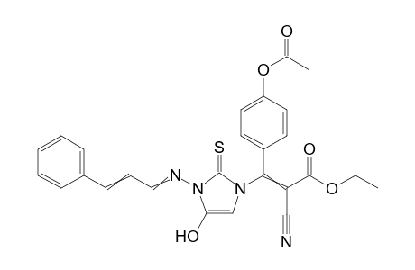Ethyl 3-(4-acetoxyphenyl)-2-cyano-3-[4-hydroxy-3-(3-phenylallylidene)amino-2-thioxo-2,3-dihydro-1H-imidazol-1-yl]acrylate