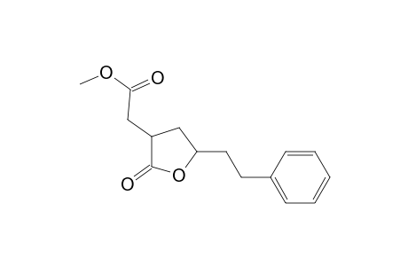 2-(2-keto-5-phenethyl-tetrahydrofuran-3-yl)acetic acid methyl ester