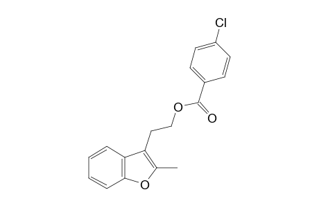 2-methyl-3-benzofuranethanol, p-chlorobenzoate