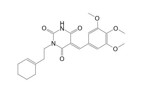 (5E)-1-[2-(1-cyclohexen-1-yl)ethyl]-5-(3,4,5-trimethoxybenzylidene)-2,4,6(1H,3H,5H)-pyrimidinetrione