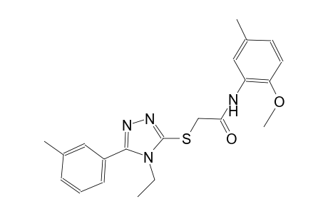 2-{[4-ethyl-5-(3-methylphenyl)-4H-1,2,4-triazol-3-yl]sulfanyl}-N-(2-methoxy-5-methylphenyl)acetamide
