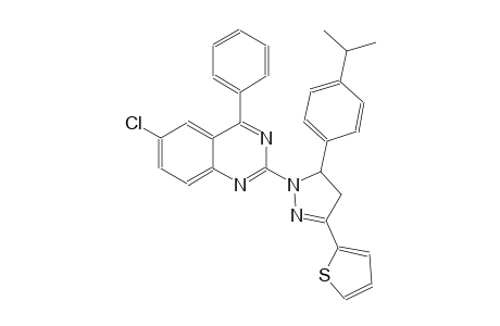 6-chloro-2-[5-(4-isopropylphenyl)-3-(2-thienyl)-4,5-dihydro-1H-pyrazol-1-yl]-4-phenylquinazoline