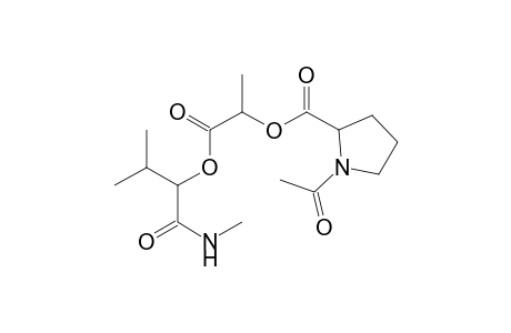 1-(1-Acetylpyrrolidin-2-yl)-6-isopropyl-3-methyl-2,5-dioxa-8-aza-nonan-1,4,7-trione