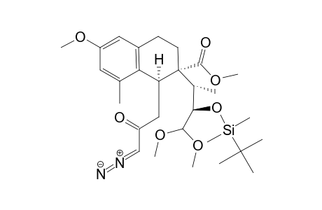 (1S,2S)-2-[(S)-2-(tert-Butyl-dimethyl-silanyloxy)-3,3-dimethoxy-1-methyl-propyl]-1-(3-diazo-2-oxo-propyl)-6-methoxy-8-methyl-1,2,3,4-tetrahydro-naphthalene-2-carboxylic acid (R)-methyl ester