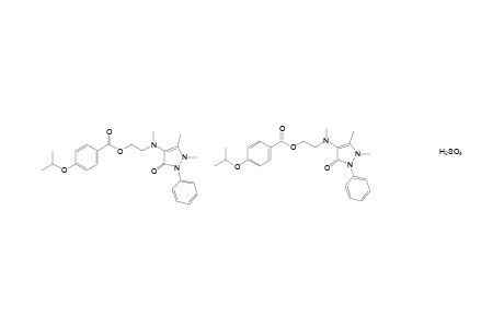 p-isopropoxybenzoic acid, 2-[(antipyrinylmethyl)amino]ethyl ester, hydrogen sulfate