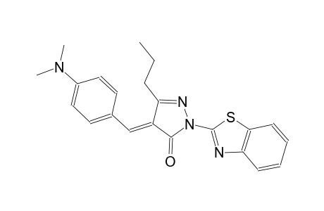 3H-pyrazol-3-one, 2-(2-benzothiazolyl)-4-[[4-(dimethylamino)phenyl]methylene]-2,4-dihydro-5-propyl-, (4E)-