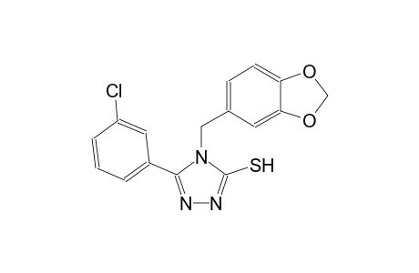 4H-1,2,4-triazole-3-thiol, 4-(1,3-benzodioxol-5-ylmethyl)-5-(3-chlorophenyl)-