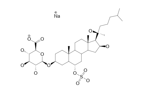 DOWNEYOSIDE-L;3-BETA-O-(BETA-D-GLUCURONOPYRANOSYL)-(20S)-16-BETA,20-DIHYDROXY-5-ALPHA-CHOLESTAN-6-ALPHA-YL-SULFATE