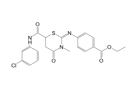 ethyl 4-({(2E)-6-[(3-chloroanilino)carbonyl]-3-methyl-4-oxotetrahydro-2H-1,3-thiazin-2-ylidene}amino)benzoate