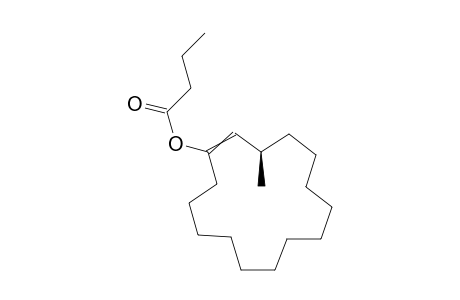 (E)/(Z)-(R)-3-Methylcyclopentadec-1-enyl Butanoate