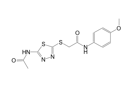2-{[5-(acetylamino)-1,3,4-thiadiazol-2-yl]sulfanyl}-N-(4-methoxyphenyl)acetamide