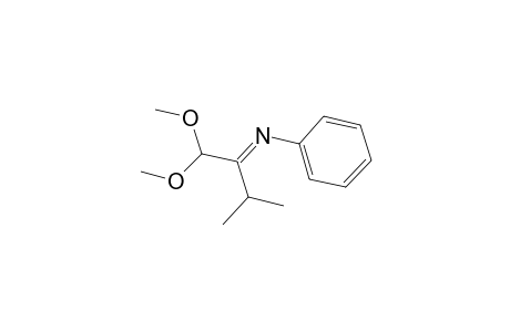 N-[(Z)-1-(Dimethoxymethyl)-2-methylpropylidene]aniline