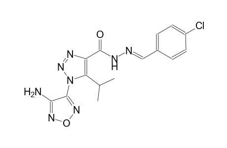 1-(4-amino-1,2,5-oxadiazol-3-yl)-N'-[(E)-(4-chlorophenyl)methylidene]-5-isopropyl-1H-1,2,3-triazole-4-carbohydrazide