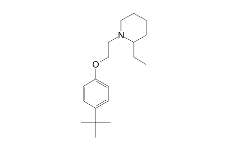 Piperidine, 1-[2-[4-(1,1-dimethylethyl)phenoxy]ethyl]-2-ethyl-