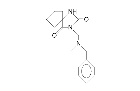 3-(N-Benzyl-N-methyl-aminomethyl)-1,3-diaza-spiro(4.4)nonane-2,4-dione