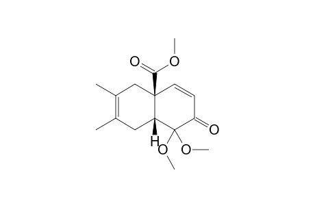 (4aS,8aR)-7-keto-8,8-dimethoxy-2,3-dimethyl-4,8a-dihydro-1H-naphthalene-4a-carboxylic acid methyl ester