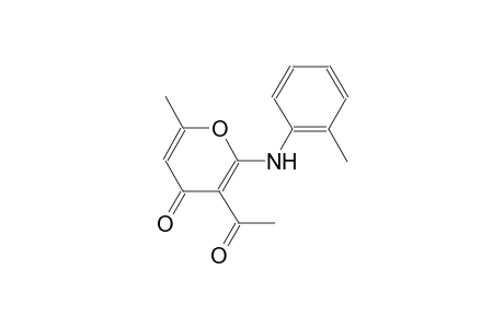 3-acetyl-6-methyl-2-(2-toluidino)-4H-pyran-4-one