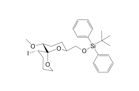 (1R,3'S)-6-O-(tert-Butyldiphenylsilyl)-1,3,4-trideoxy-2-O-methyl-D-erythro-hexopyranose-1-spiro-2'-[(3'-iodo)tetrahydropyran]