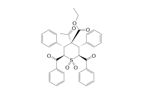 4-ACETYL-2,6-DIBENZOYL-3,5-DIPHENYL-4-ETHOXYCARBONYLTHIANE-1,1-DIOXIDE;MINOR_ISOMER