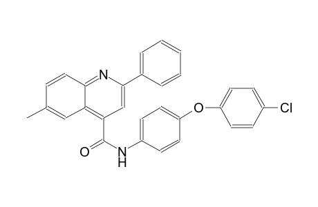 4-quinolinecarboxamide, N-[4-(4-chlorophenoxy)phenyl]-6-methyl-2-phenyl-